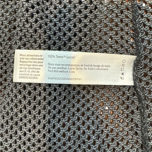 Eileen Fisher Open Knit 100% Tencel Lyocell Long Cardigan Size S - Picture 6 of 7